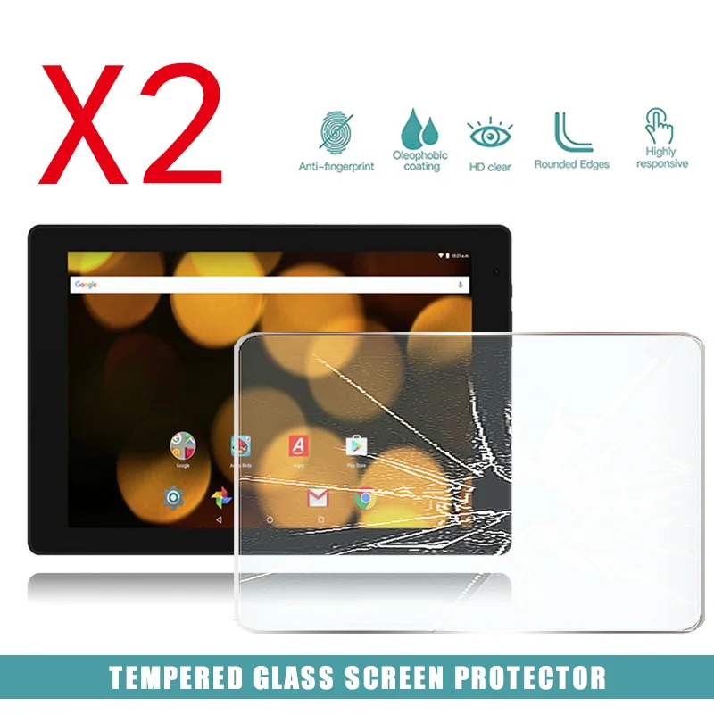 

2Pcs Tablet Tempered Glass Screen Protector Cover for Argos Bush Spira B3 10 Inch Full Screen Coverage Explosion-Proof Screen