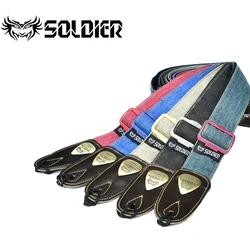 Soldier     Canvas material straps for acoustic guitars, electric guitars, and classic basses, available in a variety of colors.