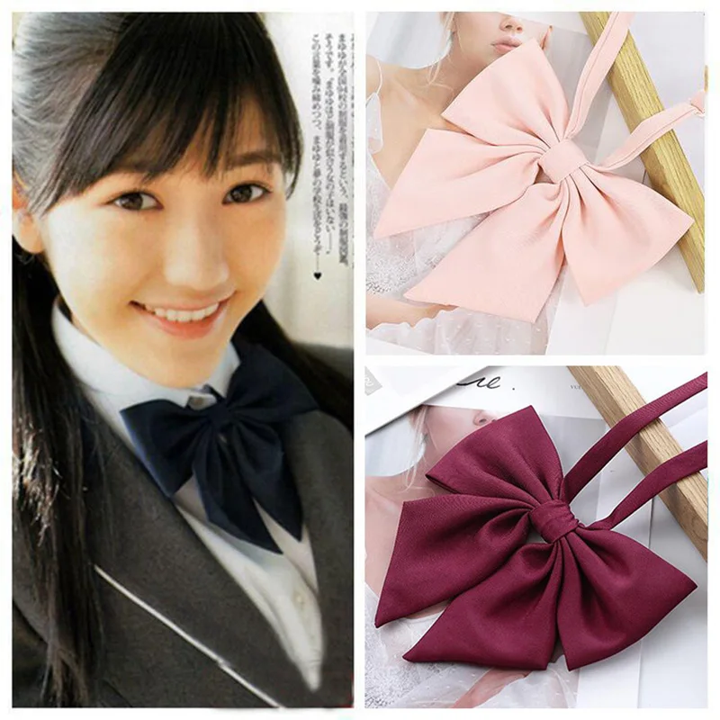 Fashion Solid Women's Bow Tie Oblique Angle Cute Bow-knot Japanese Student Jk School Uniform Accessories