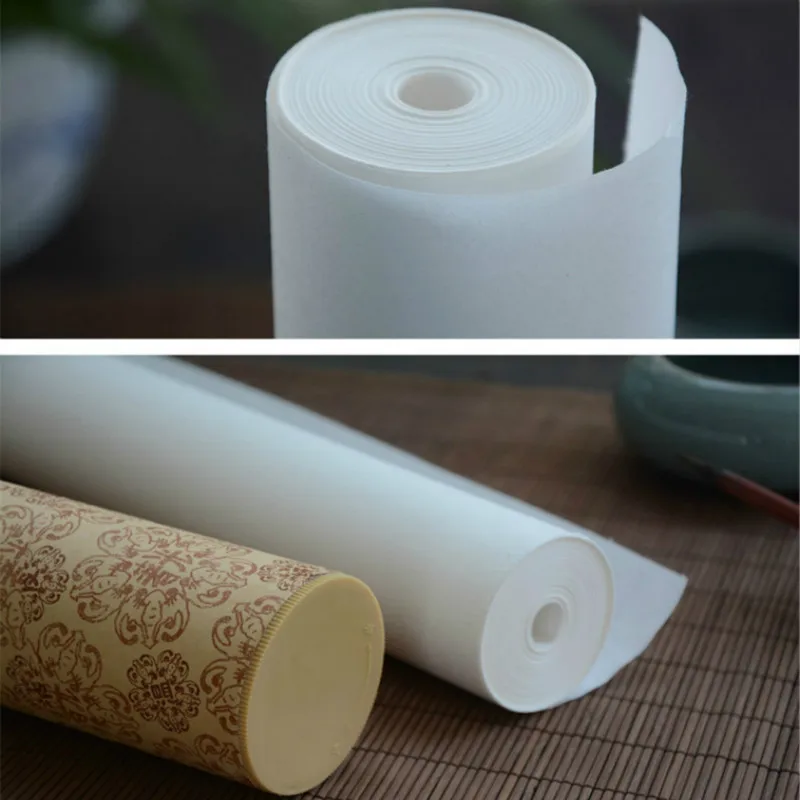 Wenzhou plantas fibra de arroz papel caligrafia chinesa pintura fibra meio madura xuan rolo longo pintura chinesa xuan papel