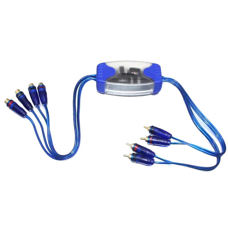 Filtre de bruit Audio Rca à 4 canaux, suppresseur de bruit, boucle de terre, isolant stéréo pour voiture 50W