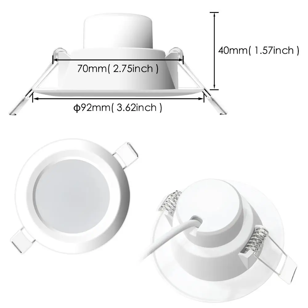 Przyciemniany reflektor punktowy LED 7W okrągły downlight RGB wbudowana lampa sufitowa 220V 110V kolor RGBW zmiana oświetlenia LED do pokoju