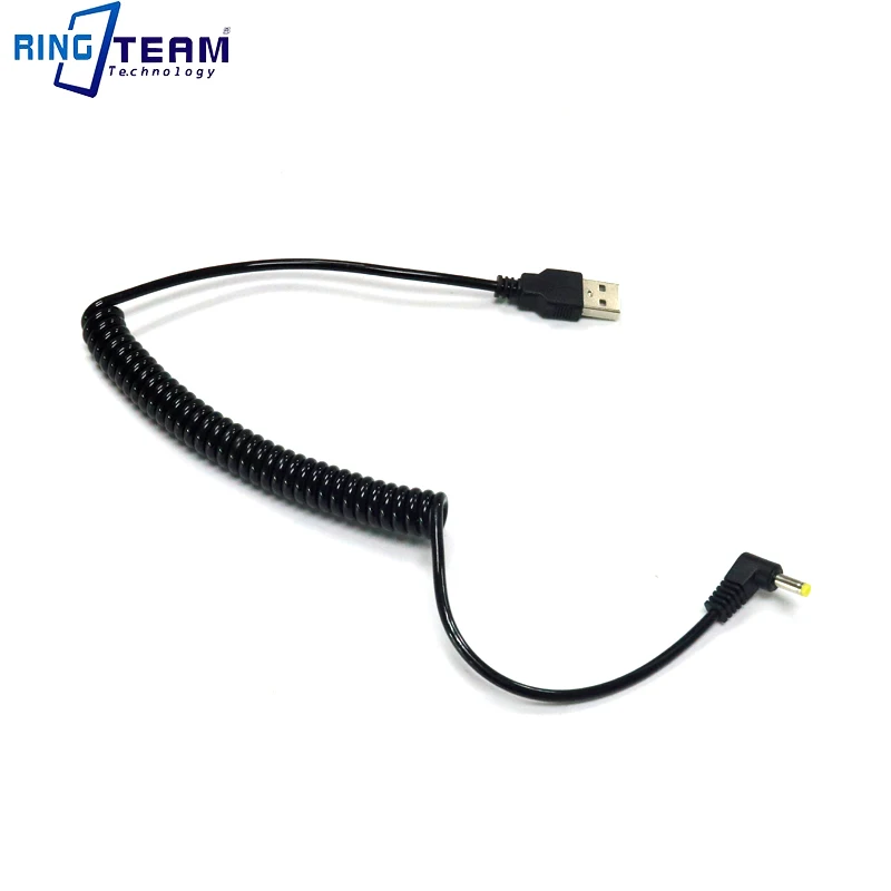 100X 4017 Interface USB to DC4.0×1.7mm Male Head Spring Line Power Supply Line 5V 2A Driver