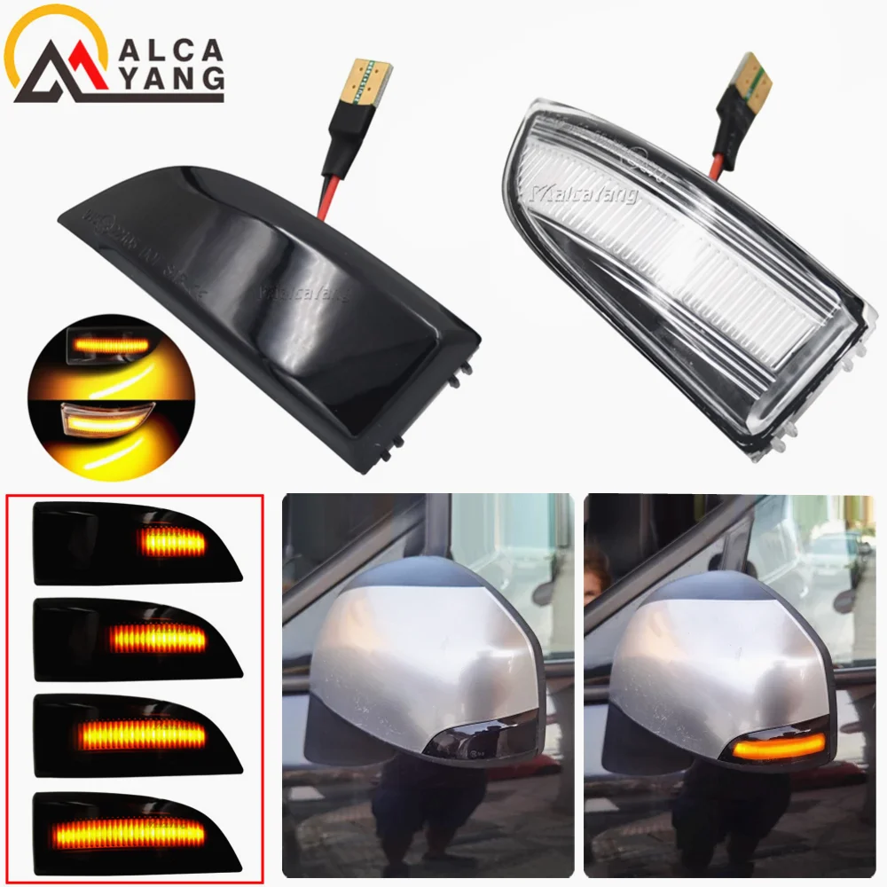 2pcs Dynamic LED Turn Signal Lights Rearview Mirror Indicator Blinker Repeater For Renault Laguna III X91 2008-2015