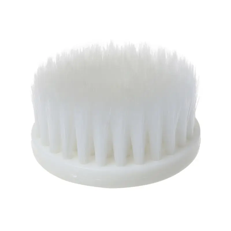 60mm White Soft Drill Powered Brush Head For Cleaning Car Carpet Bath Fabric New 3mm 6mm Stainless Steel Rod