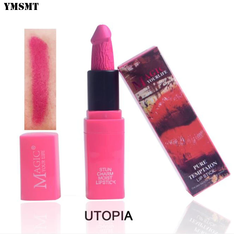 12 Colors Spoof Penis Lip Makeup Lipstick Lasting Moisturizing Cosmetics Lipstick Red Lipstick Matte Waterproof Lipstick