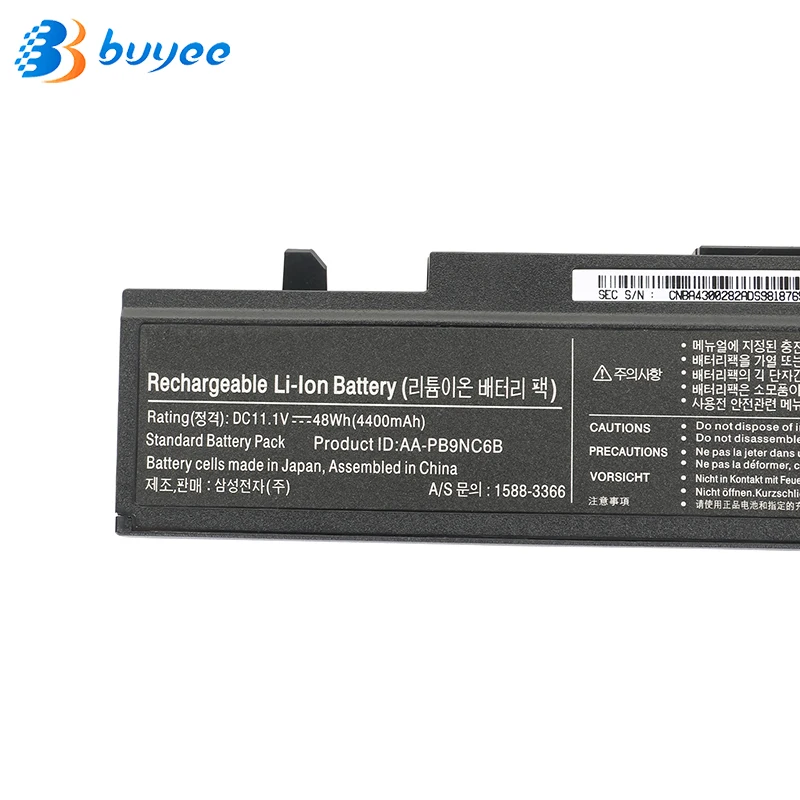 Imagem -03 - Nova Bateria Original para Samsung Rv508 Np-r528 R580 Np350v5c R525 R430 R530 Rv411 Notebook Série 48wh 11.1v Aa-pb9nc6b