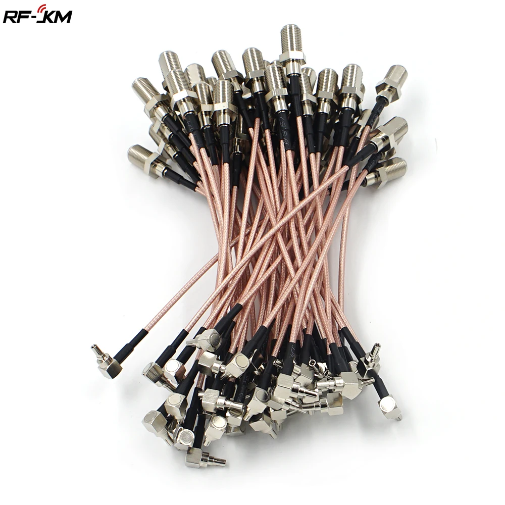 50pcs/lot CRC9 Male to F Type Female RG316 Pigtail Cable for Modem 15CM