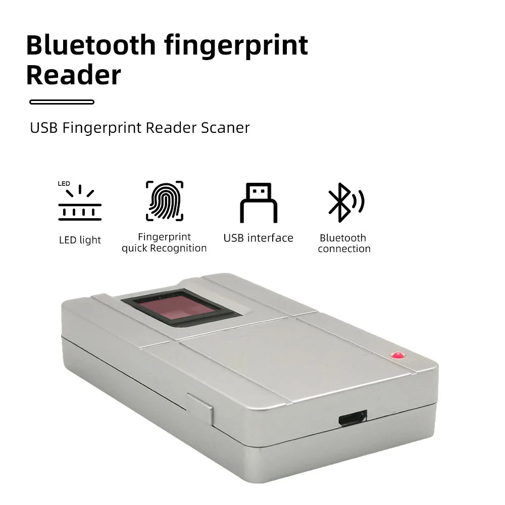 Imagem -04 - Livre Sdk Bluetooth Leitor de Impressão Digital Suporte Windows Android Ios Sistema Linux dc 5v Micro Usb Biométrico Scanner Impressão Digital