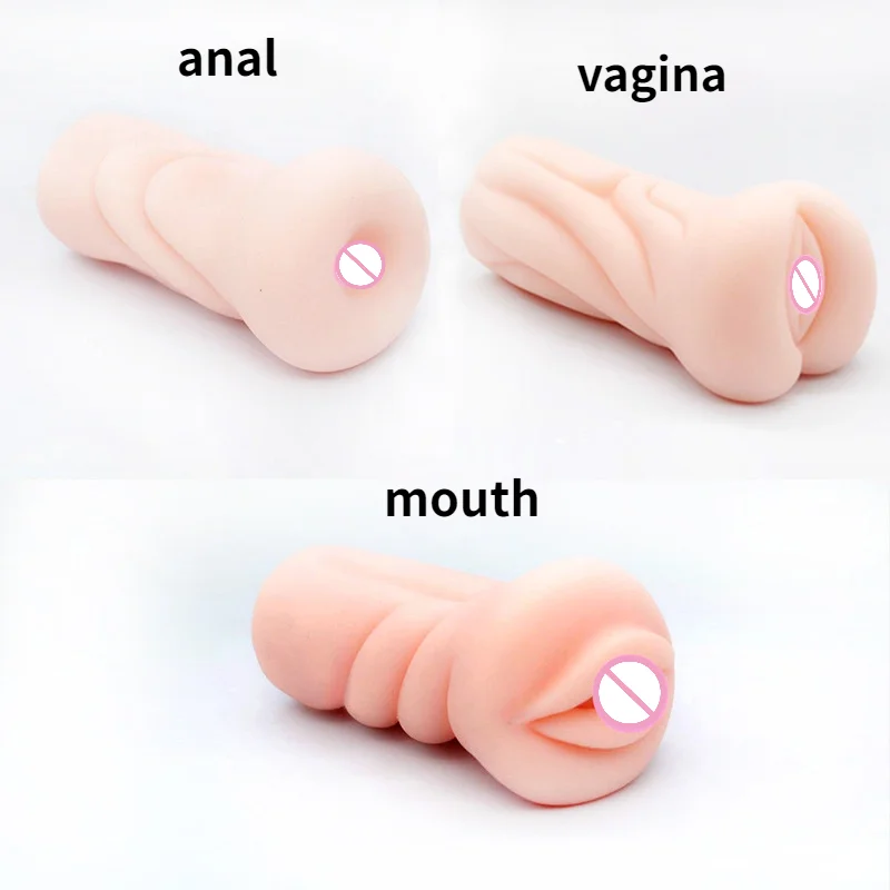 Realistic Vagina Anal Oral Mouth Sex Toys Male Masturbators Cup Blow Job Aircraft Pussy Erotic Silicone Inverted Mold for Men