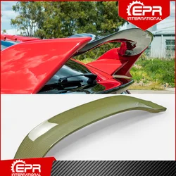 For Civic FK8 2017+ VRSAR1 Style Yellow Kevlar Carbon Fiber Rear Wing Flap Glass Fiber Wing Blade Lip For Civic Type R FK8 5door