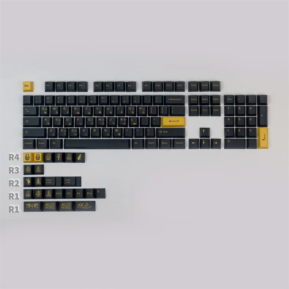 

1 Set GMK Pharaoh Keycaps PBT Dye Sublimation Cherry Profile Key Caps With 1.5U 1.75U 2U Supplement For 61 64 68 84 Keyboard