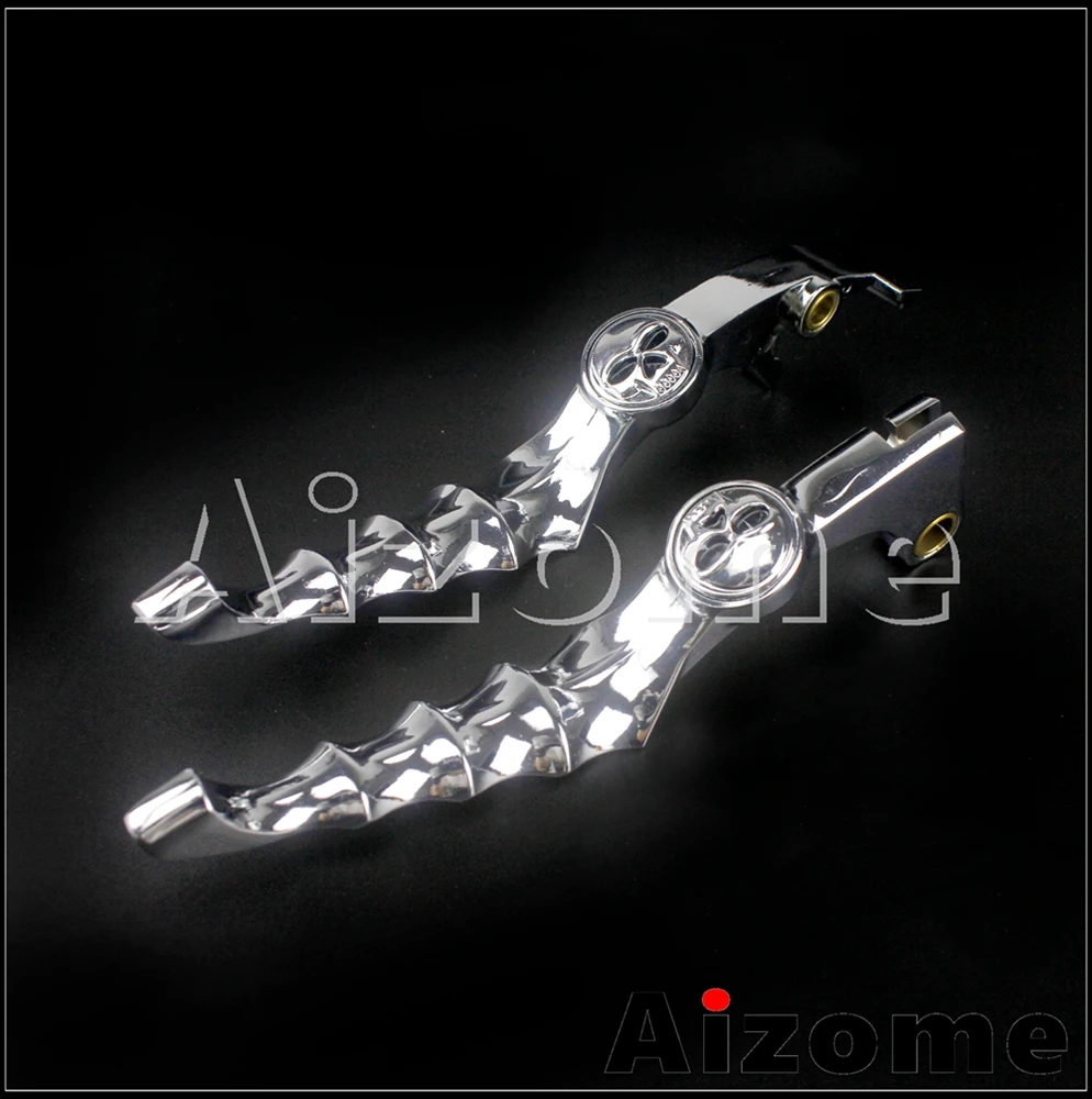 Motorcycle Aluminum Brake Clutch Skull Skeleton Handle Levers For Honda VT VTX VF CB 600 750 1100 1300 VT600C Shadow Aero CB750