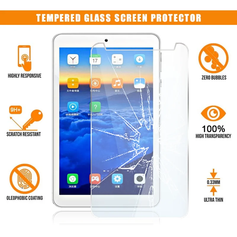 Screen Protector for ONDA V712 7 Inch Tablet Tempered Glass 9H Premium Scratch Resistant Anti-fingerprint Film Cover