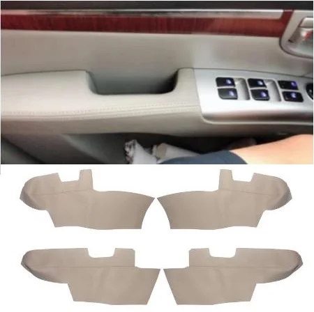 Microfiber Car Armrest Leather Door Panel Interior Sticker Trim For Hyundai Santa Fe 2006 2007 2008 2009 2010 2011 2012