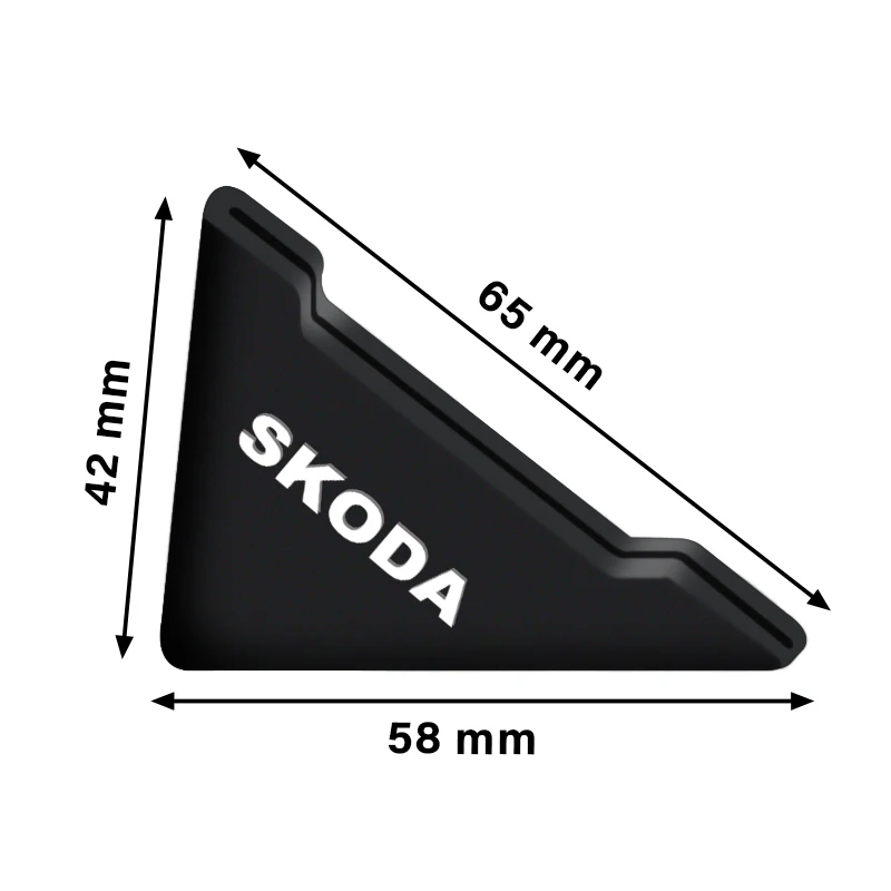 2pcs For Skoda Octavia Rapid Kodiaq Karoq Fabia Kamiq Car Door Silicone Anti-Scratch Corner Bumper Crash Angle Cover Accessories