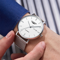 GUANQIN Automatic Self-Wind Men's Wrist Watch Sapphire Crystal Mechanical Waterproof Steel Wristwatch Man Otomatik Erkek Saati