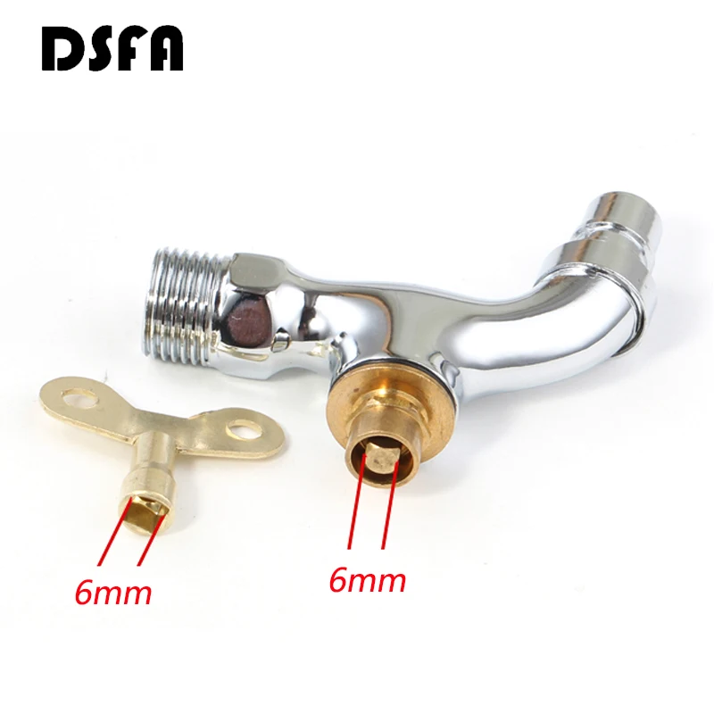 3PCS 6mm Hole Gold Tone Metal Switch Faucet Key Radiator Keys Plumbing Bleeding Key For Air Plumbing Tool