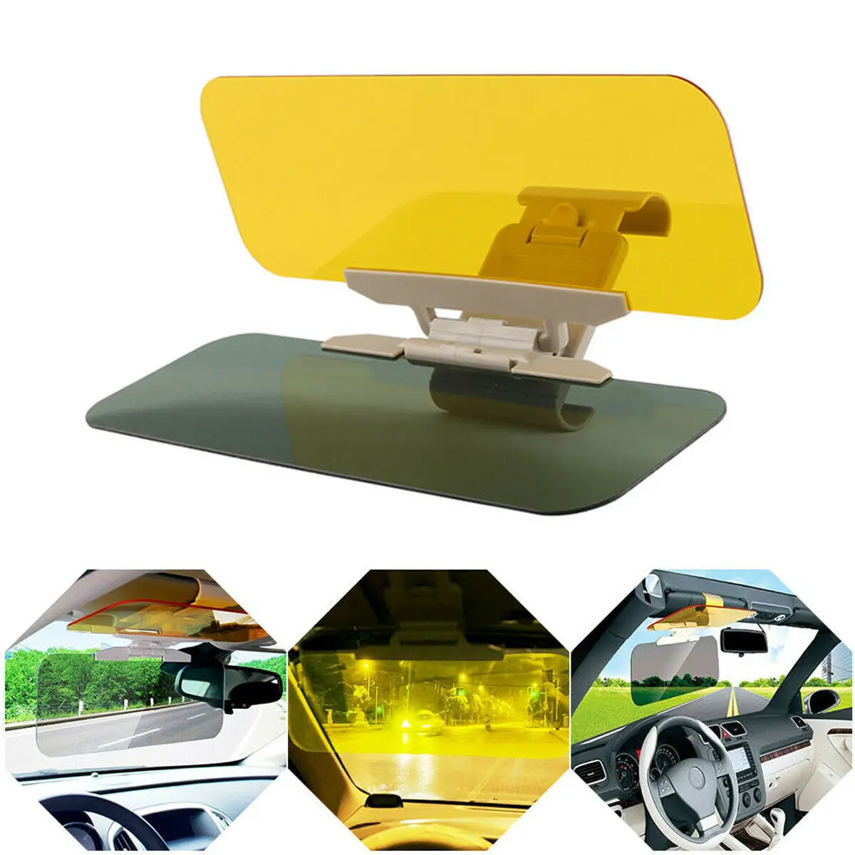 

Car Sunshade Day and Night Sun Visor Anti-dazzle Goggles Clip-on Driving Vehicle Shield for Clear View Visor 32*11CM