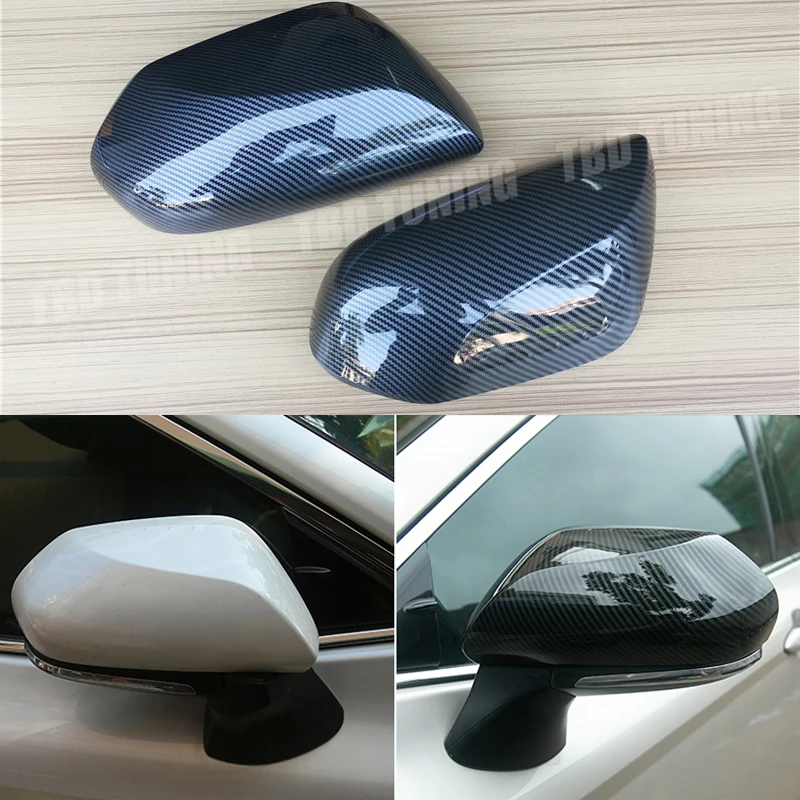 

Carbon Fiber Look Mirror Cover For Toyota Camry CHR Izoa Avalon 2018 2019 Rear Side View Mirror Cover