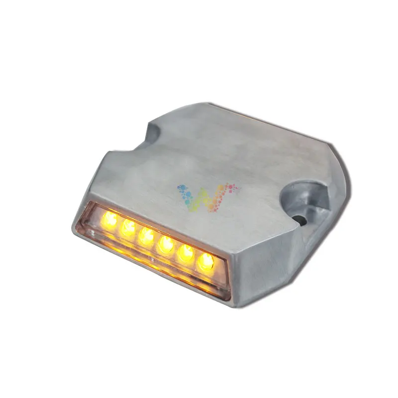 24V Wired Raised Pavement Maker Yellow White Tunnel Aluminum Coastal Safety Road Stud Light