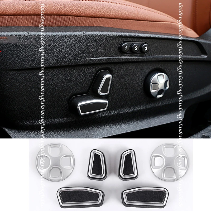 

6pcs For Alfa Romeo Giulia 2017-2020 Interior Car Seat Height Adjustment Knob Buttons Covers Auto Moulding Car accessories