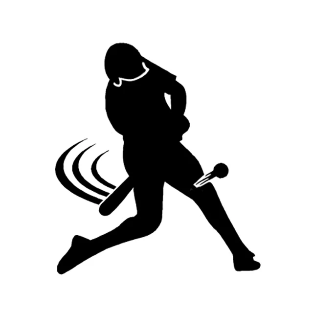 

12.3*13.9CM Interesting Baseball Player Decor Car Stickers Vinyl Silhouette High Quality Accessories