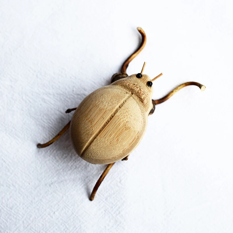 Handmade Bamboo Insect Mantis Beetle Retro Crafts Decoration Small Animal Desktop Ornaments