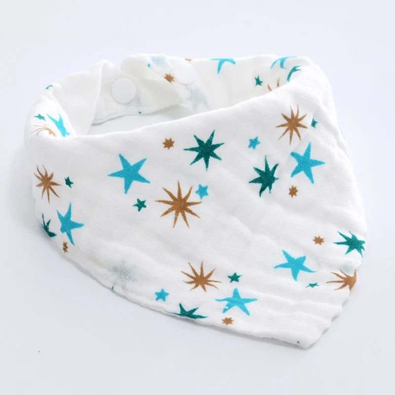 

6pcs/lot Muslin Cotton Baby Bibs Girls Boys Baby Cloth Print Baby Bandana Bibs Baby Burp Cloths Accessory Infant Baby Product