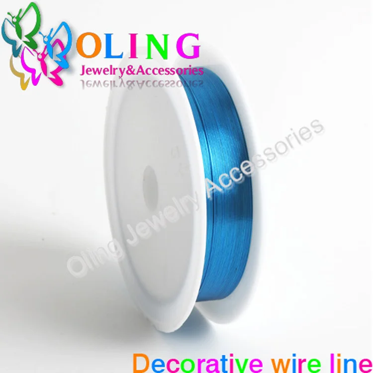 OlingArt 0,3 mm 20 m/Rolle Drahtlinie, gemischt, mehrfarbig, plattiert, Perlen, Basteln, DIY-Zubehör, Halsband, Halskette, Schmuckherstellung – Detail 2