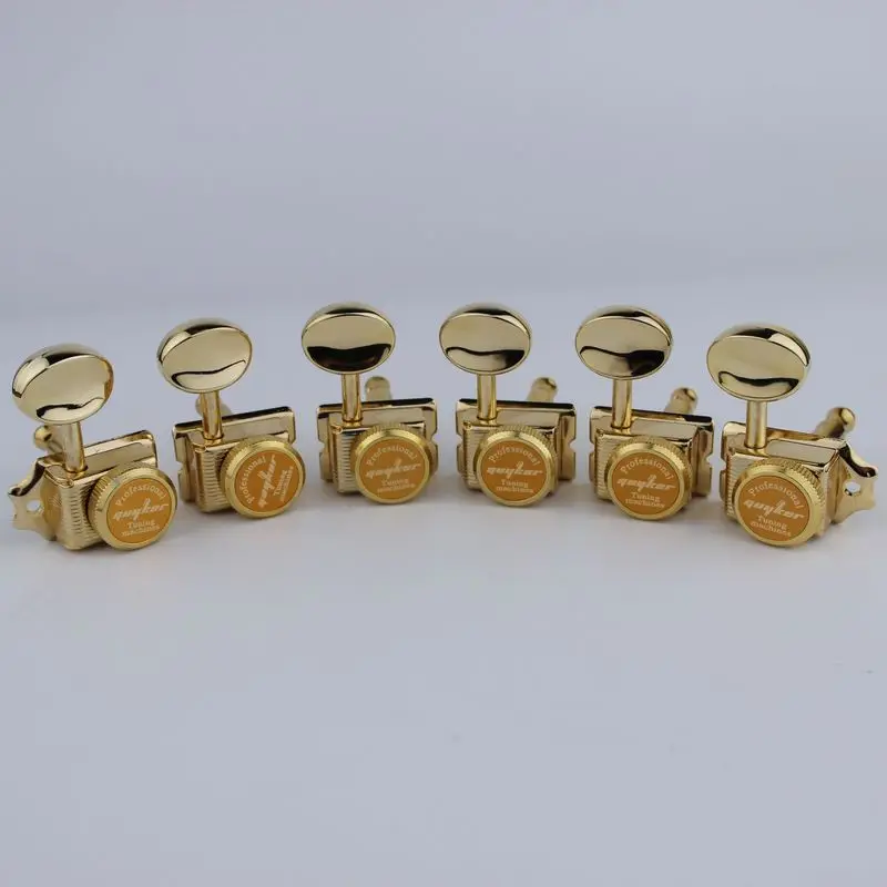 GUYKER Vintage Gold Lock String Tuners Electric Guitar Machine Heads Tuners For ST TL Guitar Tuning Pegs