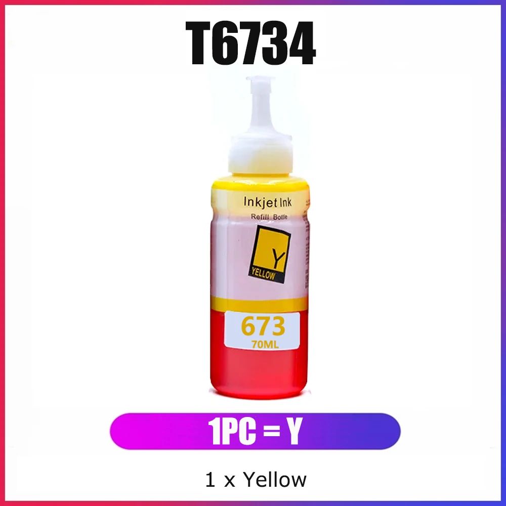 YC Compatible For Epson T6733 673 Magenta For Epson L805,L800 Printer Ink,L810 Printer Ink,L850 Printer Ink,L1800 Printer,L1805