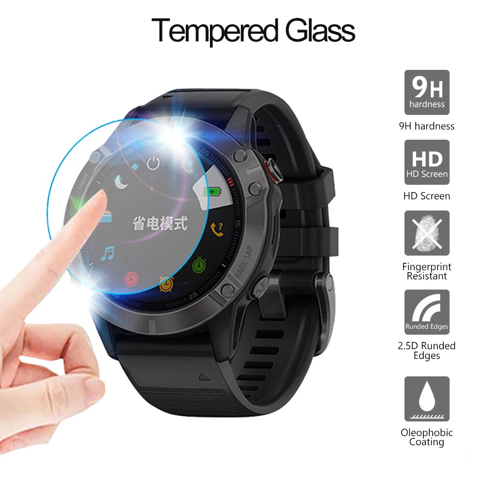 3 stücke Ultra Clear Gehärtetem Glas Premium-Display Für Garmin Fenix 6X 6S 6 Pro 5 5S Protector filme Fenix 6X Pro Solar SmartWatches