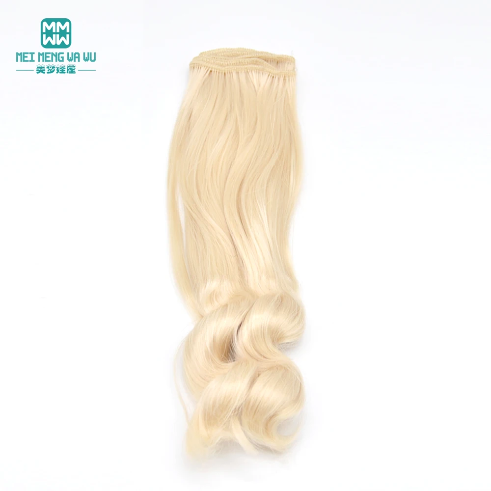 1pcs 20cm*100CM natural heavy curls wigs/hair For 1/3 1/4 1/6 BJD/SD doll accessories