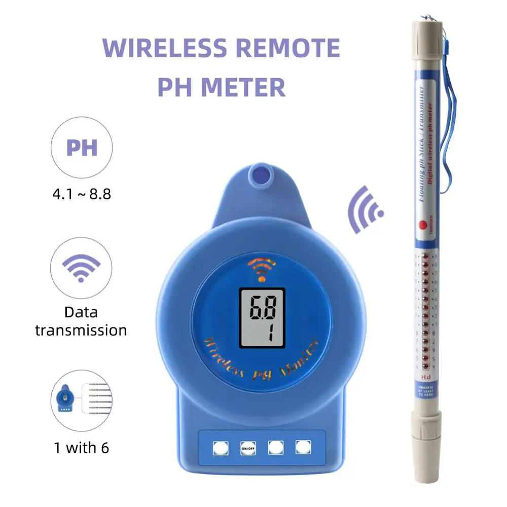 

PH-029 Multi-point Wireless Digital Remote Online PH Monitor PH Monitor for Chemical Reaction Pool, Swimming Pool, Fish Pond