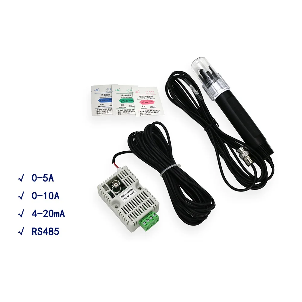 PH value temperature transmitter water quality monitoring 485 analog acquisition electrode pH detection sensor module