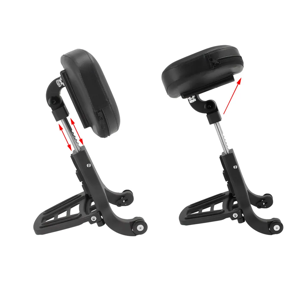 Motorcycle Adjustable Multi-Purpose Driver Passenger Backrest Black For Harley Touring Street Glide Softail Fatboy Sportster XL