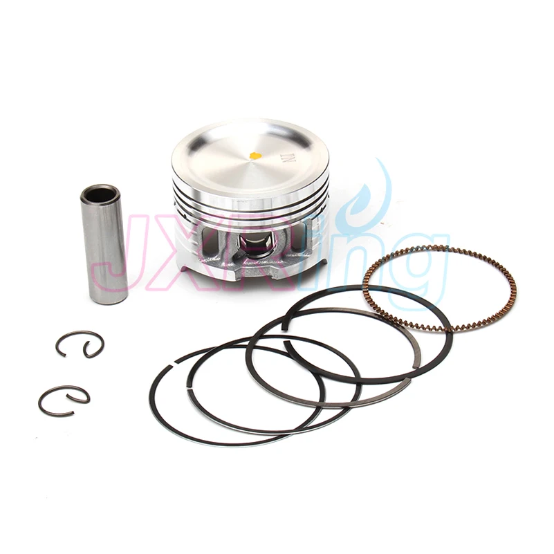 Motorcycle Piston Ring Pin Set Kit Assembly 52.4mm Piston Ring Caliber 13mm For 110cc 125cc ATV Dirt Bike