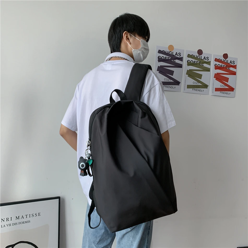 Unisex Simple Lightweight Nylon Backpack Quality Waterproof School Backpack for Teenager Brand Designer Backpacks Men Laptop Bag