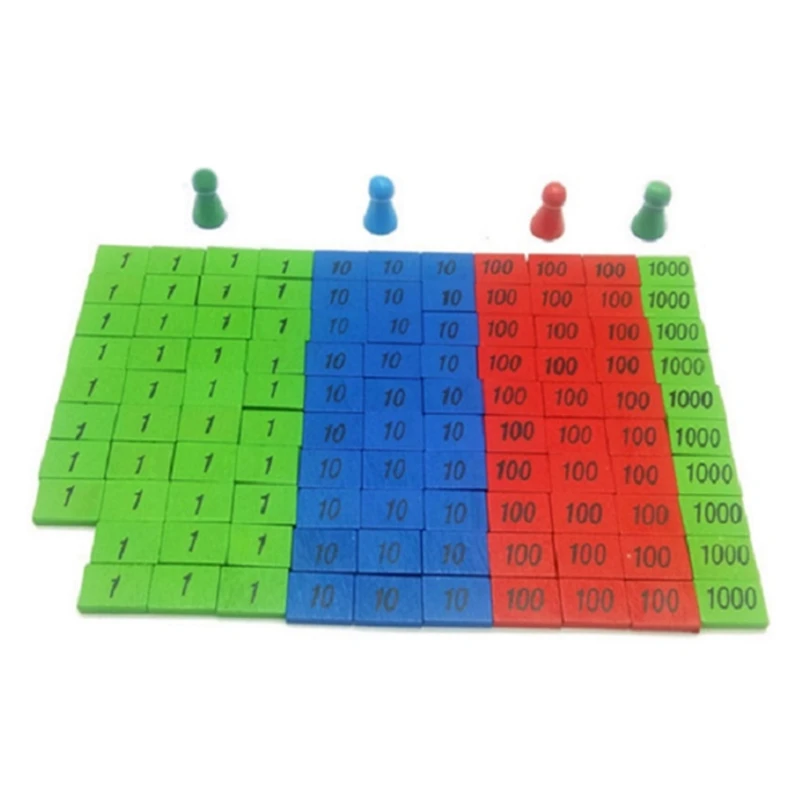 Montessori Wooden Stamps Game Math Kid Children Early Teaching Gift 97BC