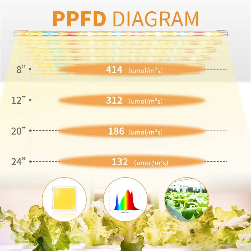 6 confezioni Phytolamp per piante serre Luci LED rosse a spettro completo Lampada timer ciclo automatico per piante Lampada da coltivazione per