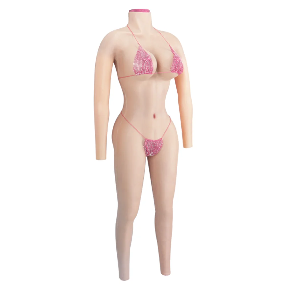 

MUSIC POET Fake Pussy Silicone Bodysuit WIth Breast Forms Drag Queen Vagina For Transgender Crossdressers Fake Boobs Shemale