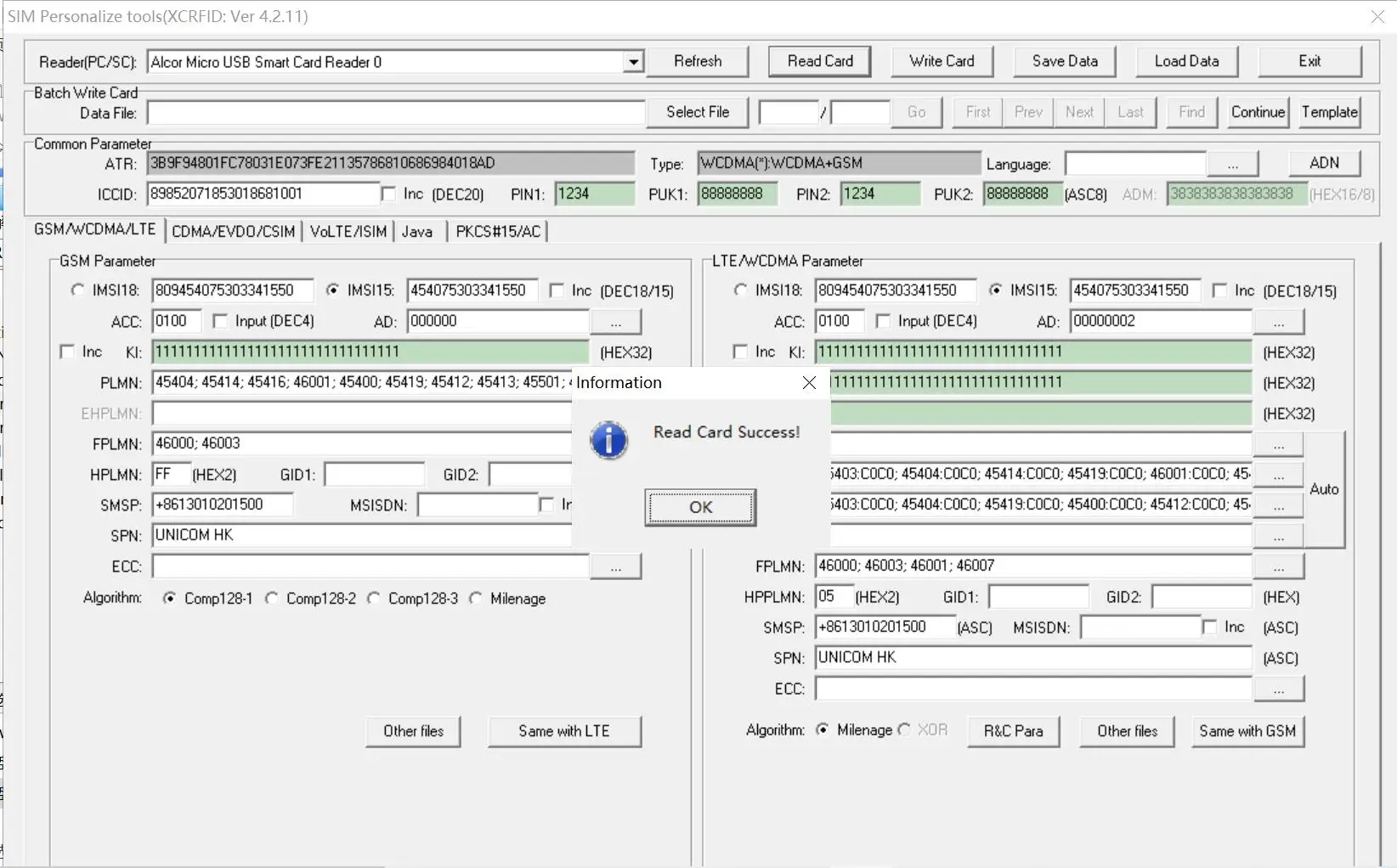 2g 3g 4g SIM personalizza programmabile software strumenti di programma in bianco carte SIM ICCID, IMSI, KI, OPC, PUK, ADM, GSM + 2 pz SIM carte