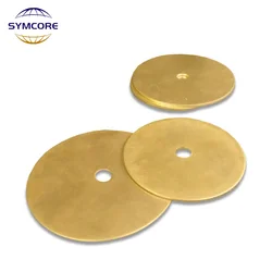 2pcs Brass Disc Lamp Holder Element Decorative Gasket 30/60/80/100mm Pure Brass Copper Disc. With 10mm Holes For Chandelier