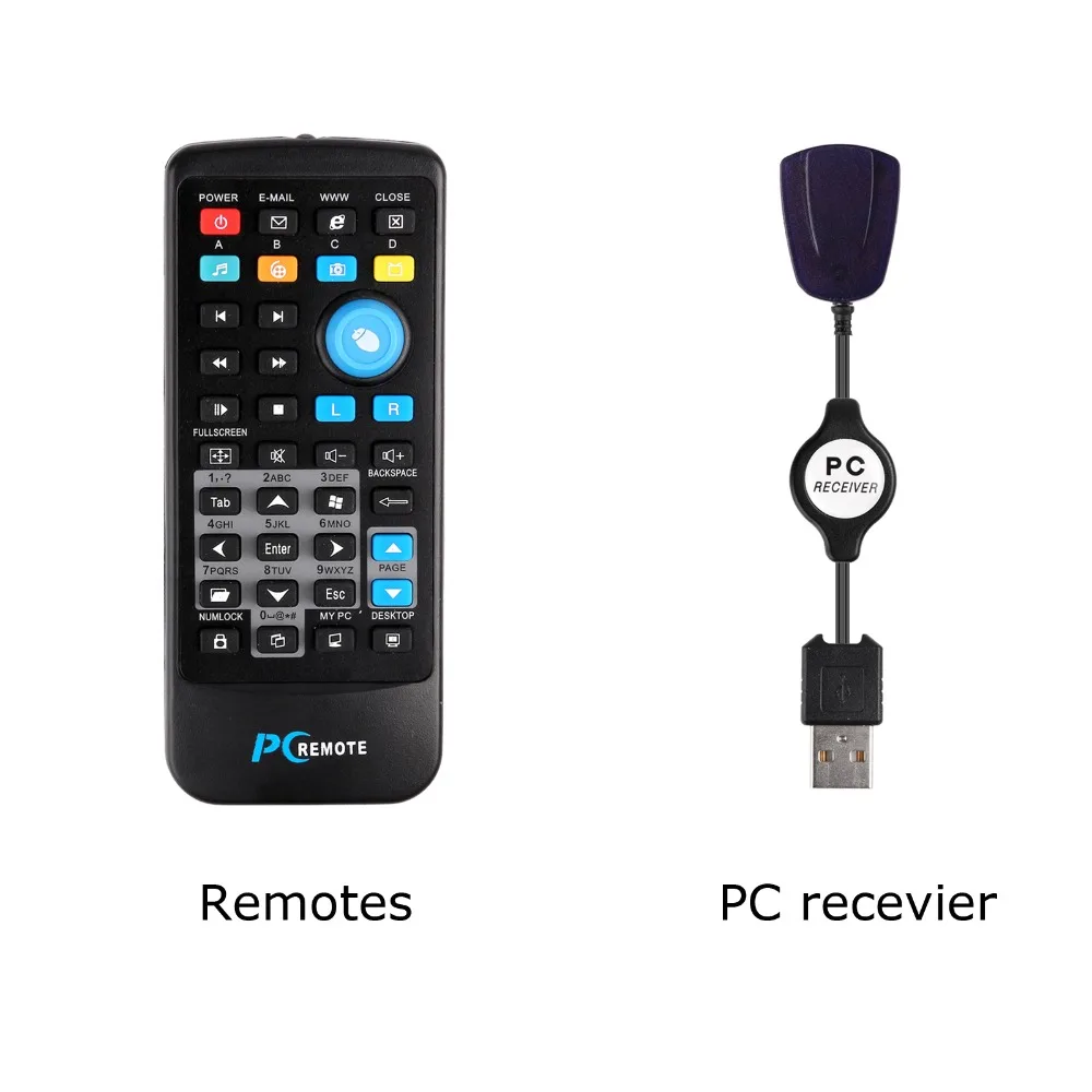 Universal Portable Wireless PC Remote Control USB Controller Fly Mouse Keyboard Remotes for Windows 2000 7 8 10 Vista XP