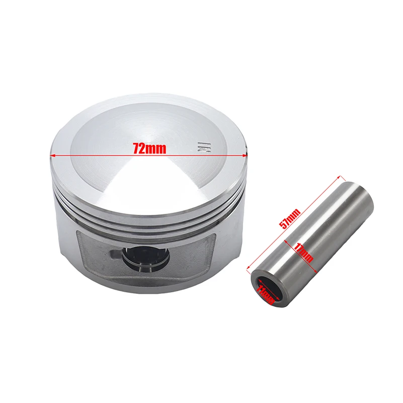 Motorcycle 72mm Piston 17mm Pin Ring Set For 250cc Vertical Engine Scooter CFMOTO CF250 HONDA CH250 KS4 ATV250 V3 V5 V9