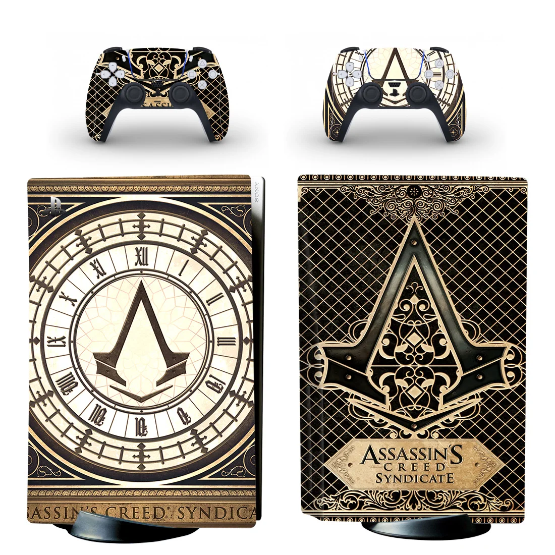 New Assassin PS5 Standard Disc Skin Sticker Decal for PlayStation 5 Console and 2 Controllers PS5 Disk Skin Vinyl