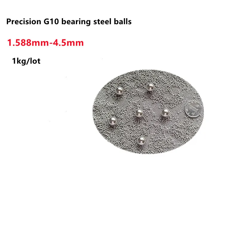 

1kg high precision G10 Mini steel balls 1.588 2 2.381 2.5 2.778 3 3.175 3.5 3.969 4 4.5 mm GCR15 bearing Steel ball bead