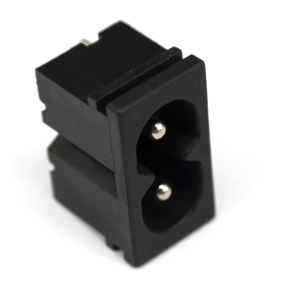 5 pcs power socket C8 male 2 jack power outlet embedded electric connector connector UL/VDE/CQC/KC/CCC 22mm*12mm AC 2.5A/5A 250v