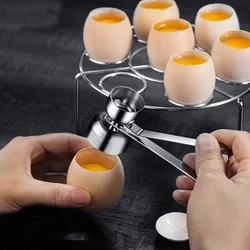 Double head Egg opener Stainless steel take out eggshell bottle opener wire cutter Home Kitchen Egg Cut Knock Gadget metal 2021